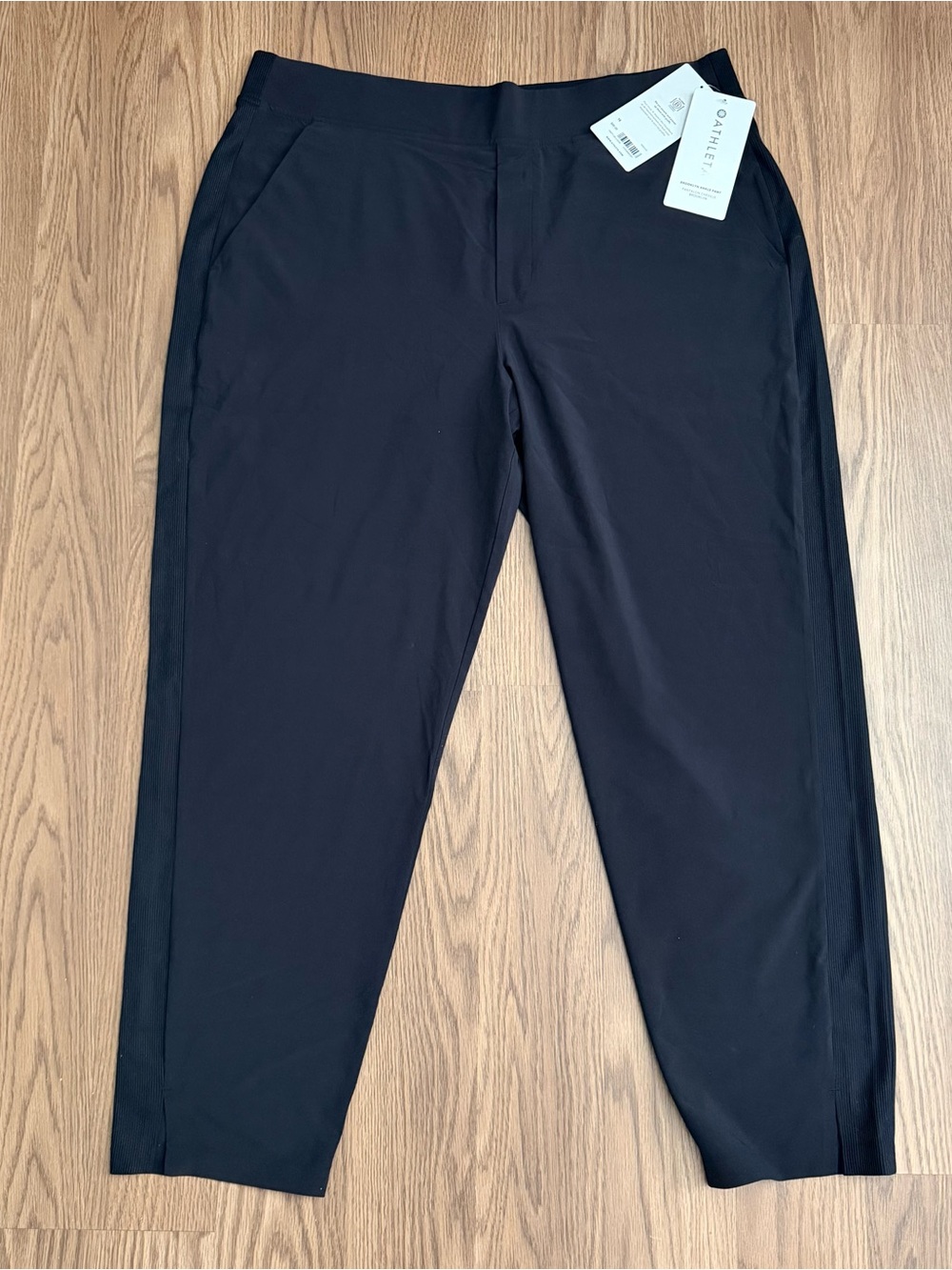 NWT Athleta Brooklyn Ankle Pants Womens 16 Black Pull On Travel Stretch